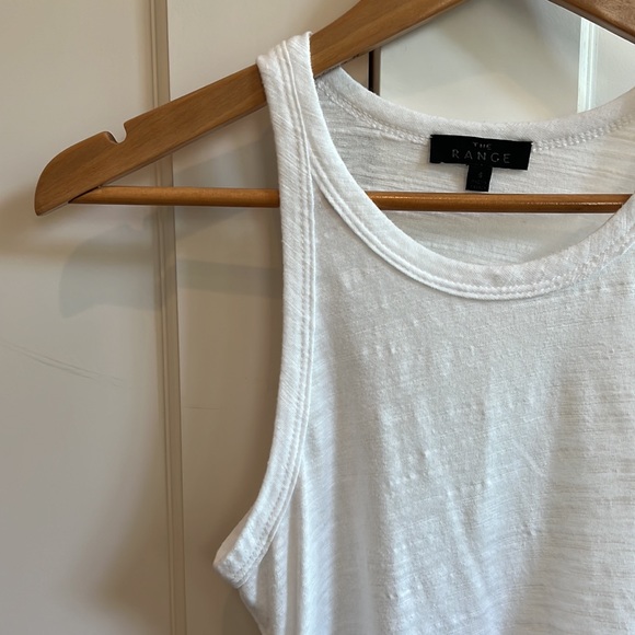The Range Strata Slub Jersey Cinched Tank, Size S, White - Picture 6 of 11